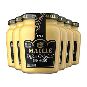 image:imageMaille Mustard Dijon Original 6 Count for Marinades Mustard Sauces and Tasty Recipes Gluten Free and Kosher Certified 134 ozDijon Original  No Added Sulfites